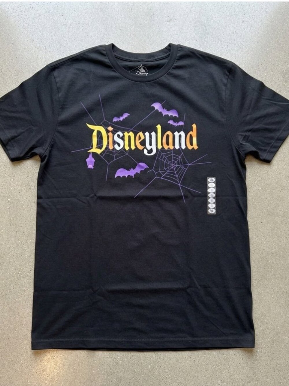 Disneyland Resort Halloween Spiderweb Bats Black T-Shirt S-4XL